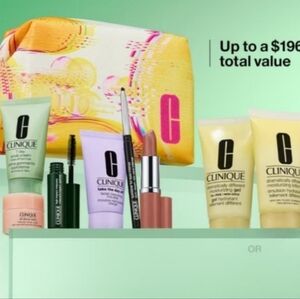 NWT Clinique Samples W/ Travel Bag. Bag Sealed W/ Tag SEALED